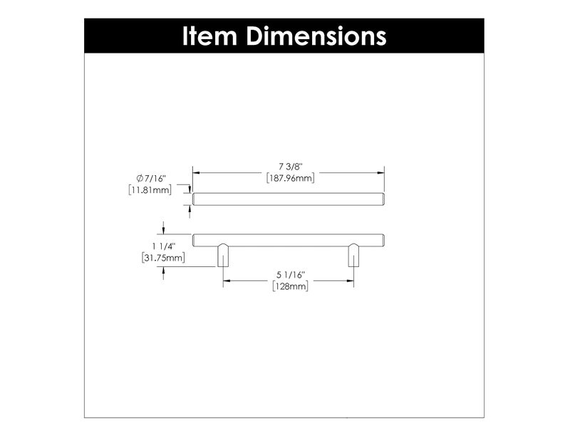 Hickory Hardware Bar Pulls Collection Pull 5-1/16 Inch (128mm) Center to Center Stainless Steel Finish - Image 5